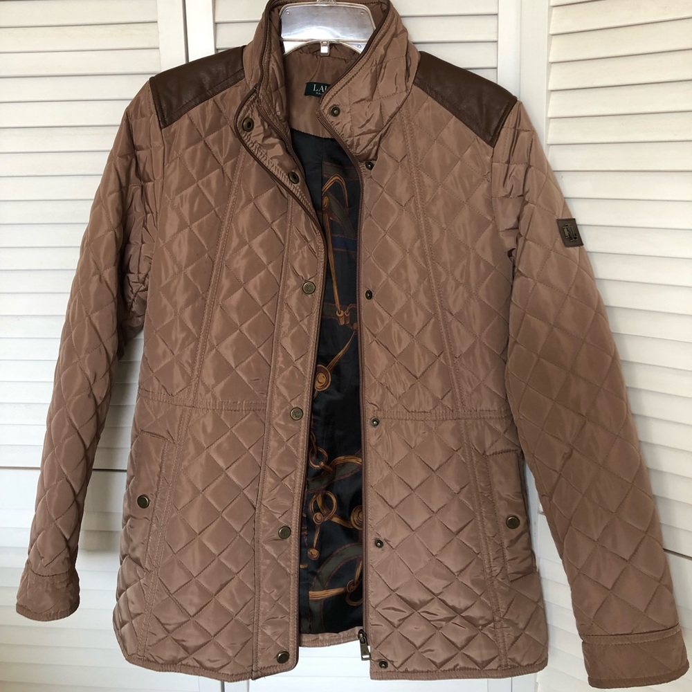 Ralph Lauren Quilted Brown Coat
